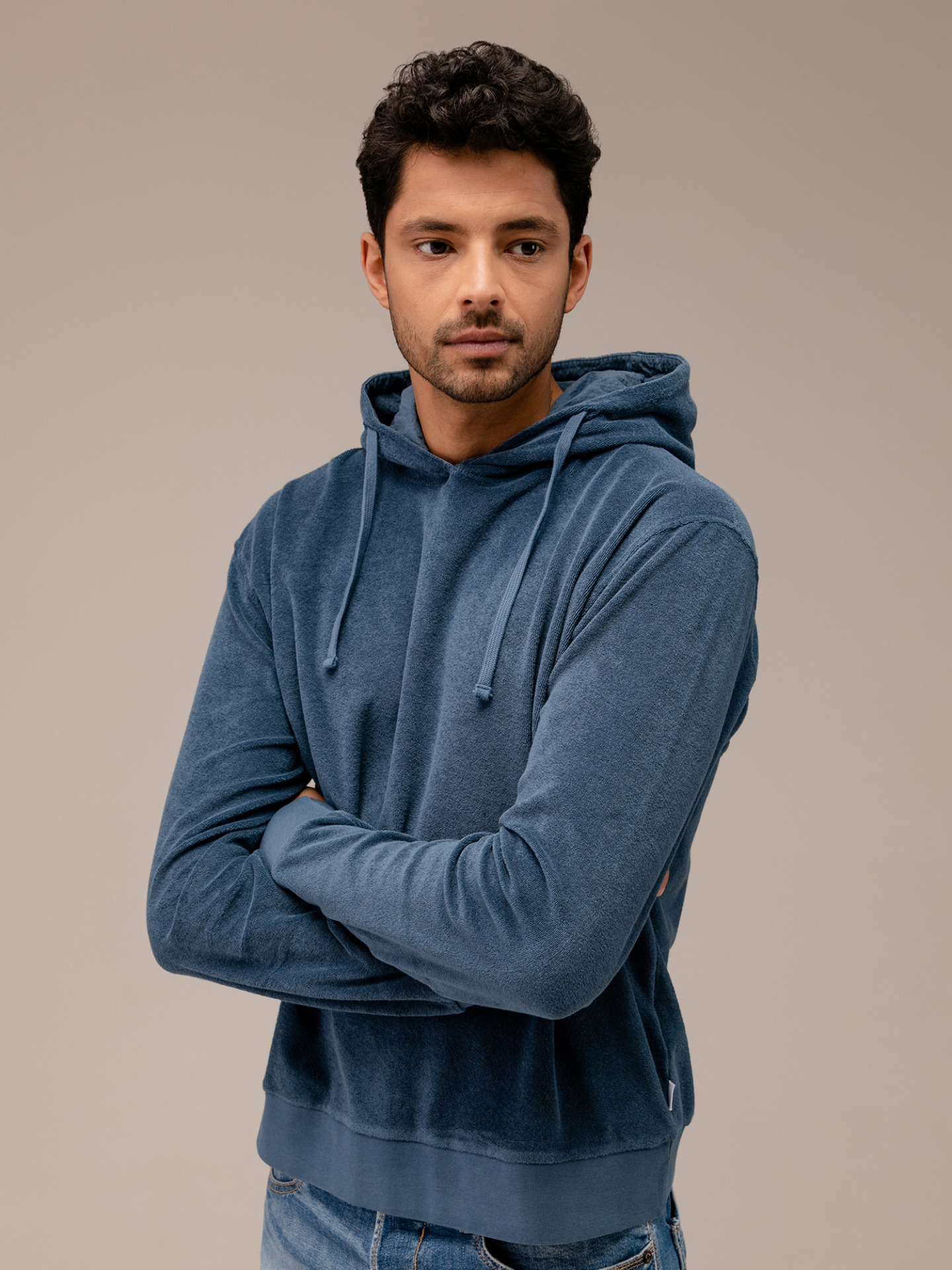 Detailansicht von Hoodie in Frotteeoptik von 04651