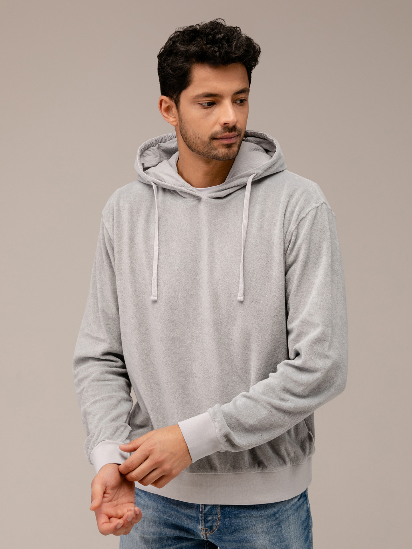 Detailansicht von Hoodie in Frotteeoptik von 04651