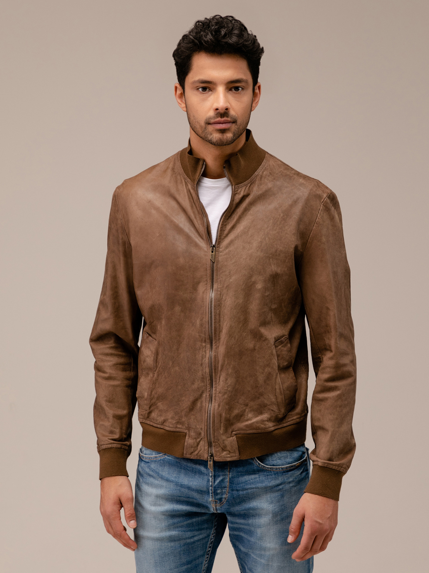 Detailansicht von Lederjacke von SALVATORE SANTORO