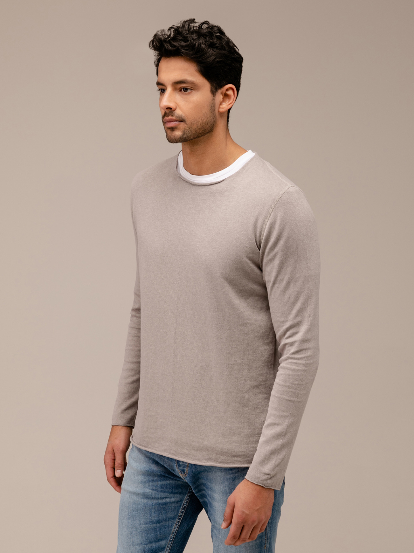 Detailansicht von Pullover aus Baumwolle von HANNES ROETHER