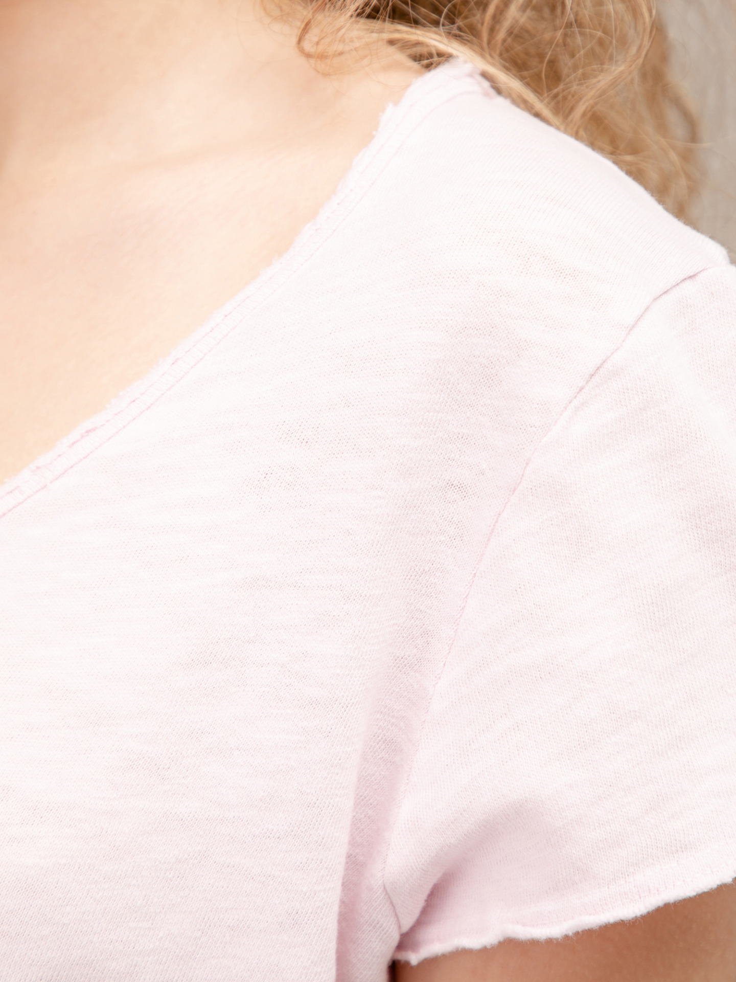 Detailansicht von T-Shirt aus Baumwolle von AMERICAN VINTAGE