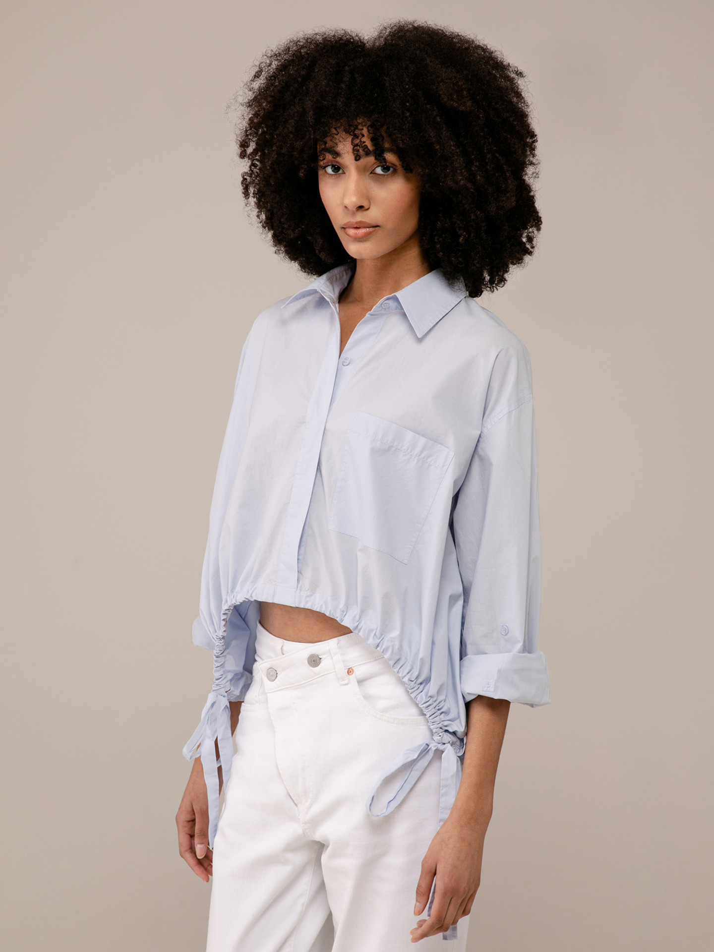 Detailansicht von Kurze Hemdbluse aus Baumwolle von CITIZENS OF HUMANITY