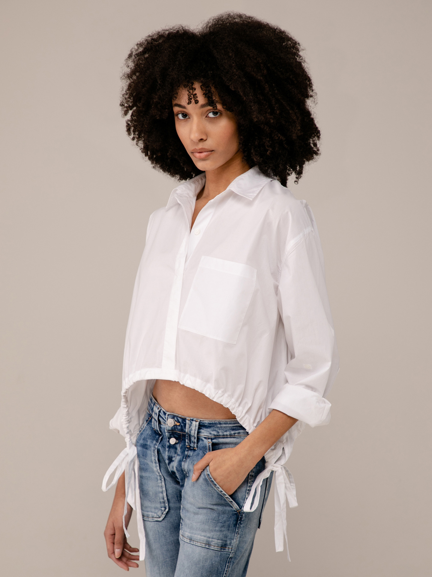 Detailansicht von Kurze Hemdbluse aus Baumwolle von CITIZENS OF HUMANITY