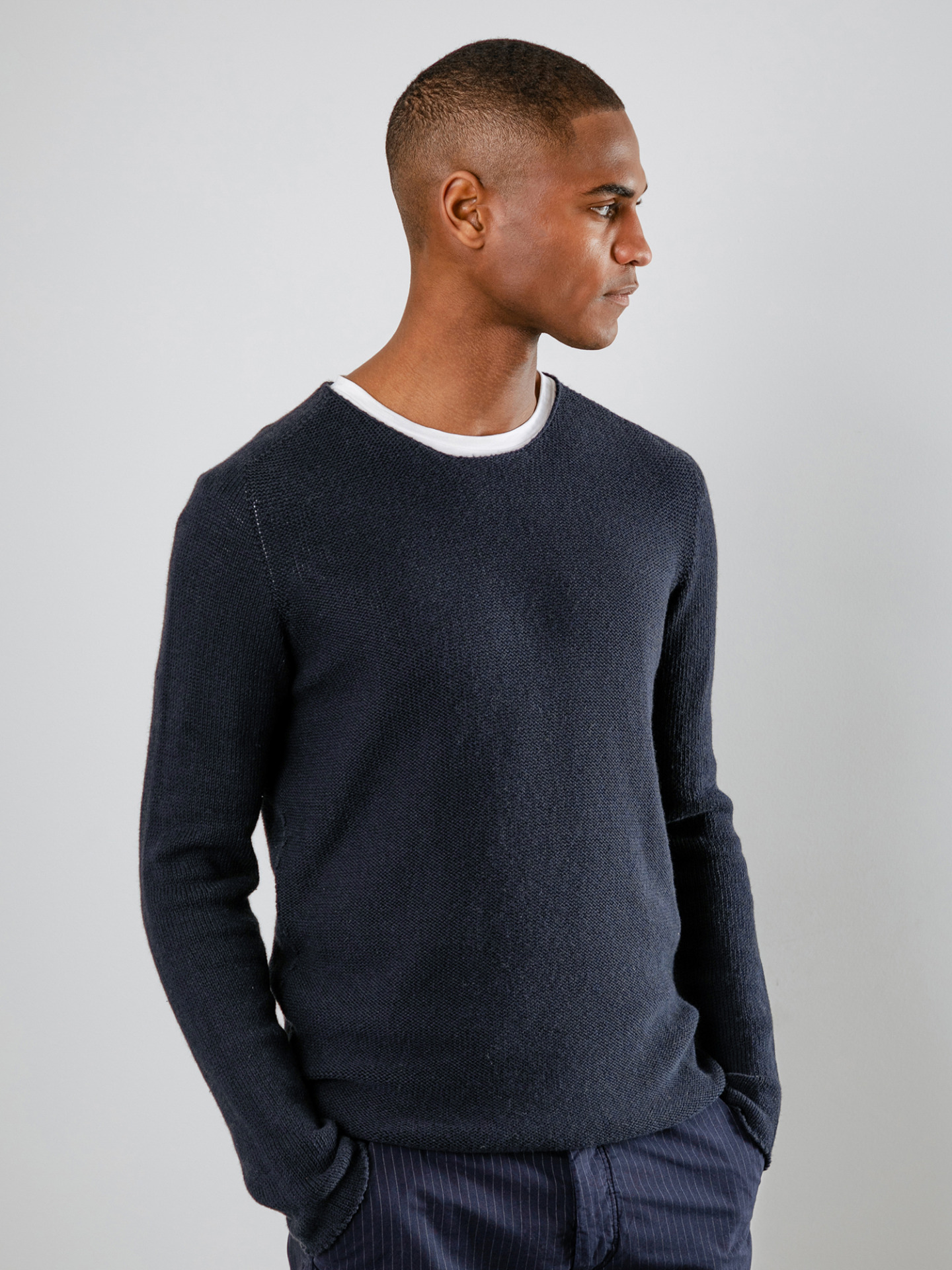 Detailansicht von Pullover aus Baumwolle von HANNES ROETHER