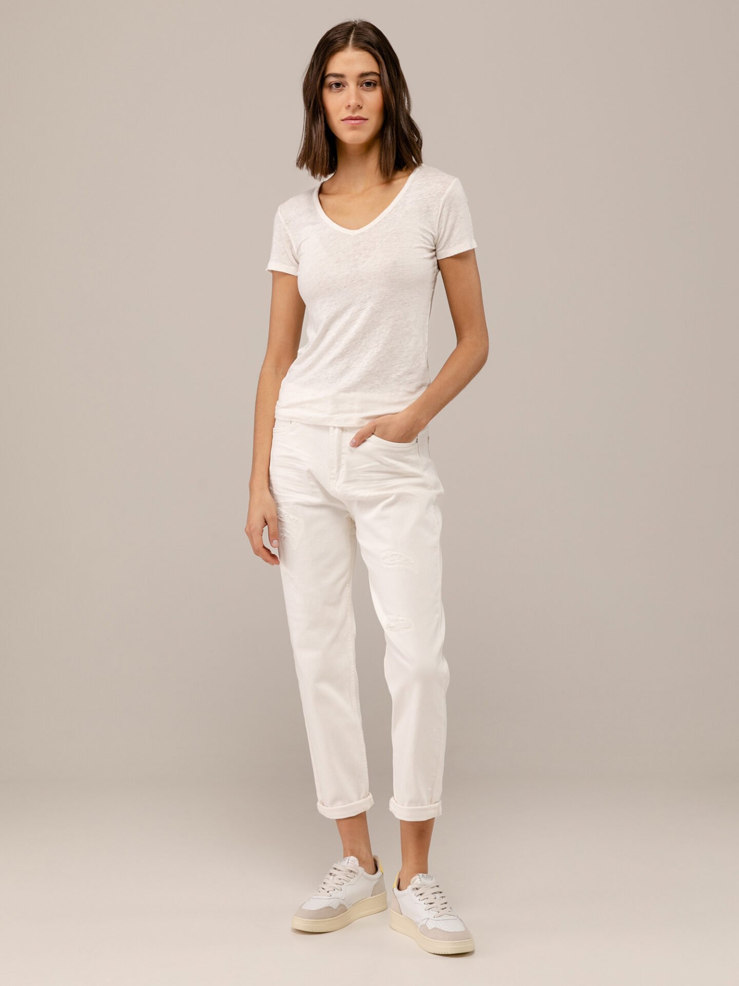 Detailansicht von T-Shirt aus Leinen von DANIELS