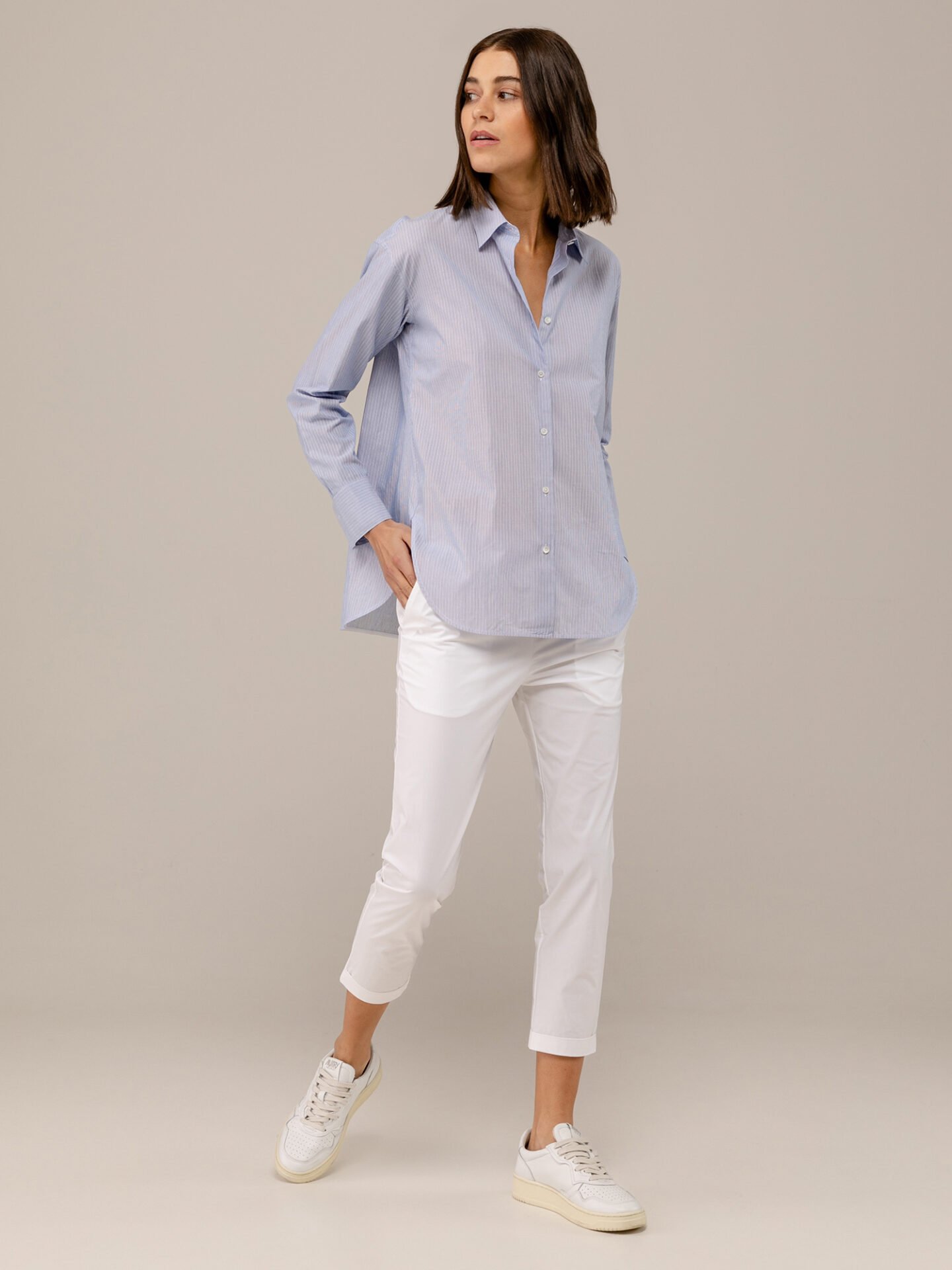 Detailansicht von Cropped Hose aus Baumwolle von LIS LAREIDA