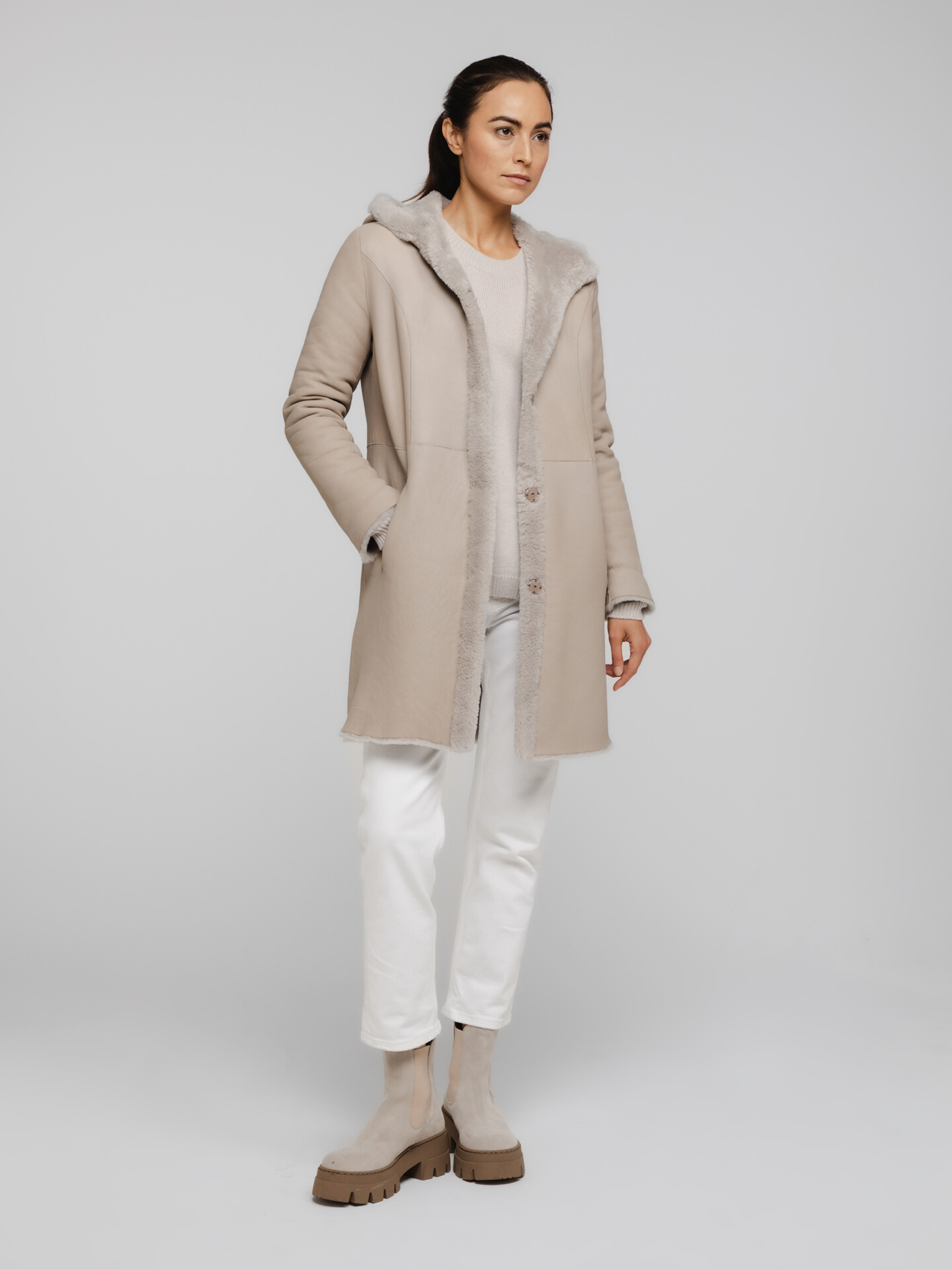 Detailansicht von Wendbarer Ledermantel von ARMA