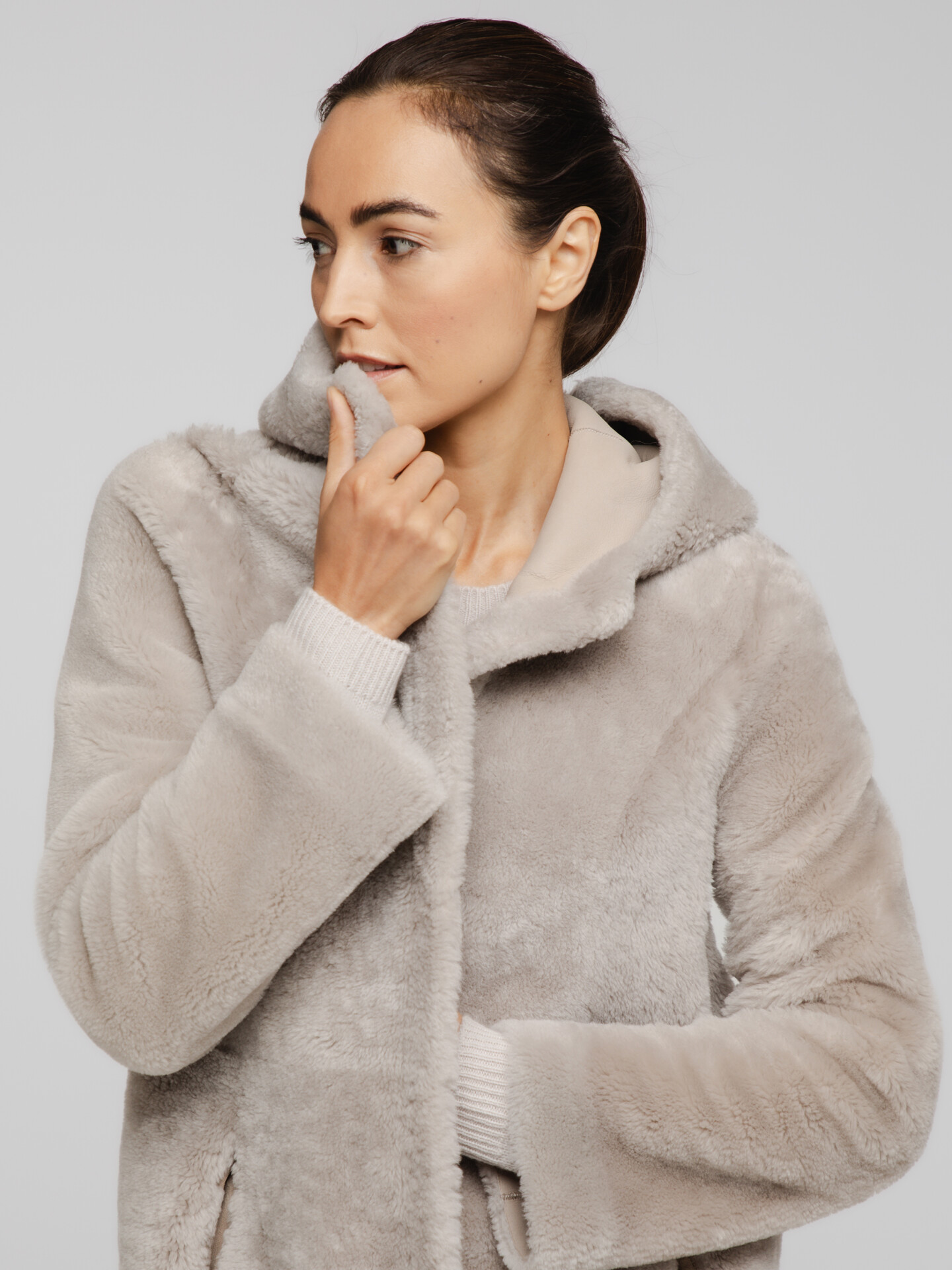 Detailansicht von Wendbarer Ledermantel von ARMA