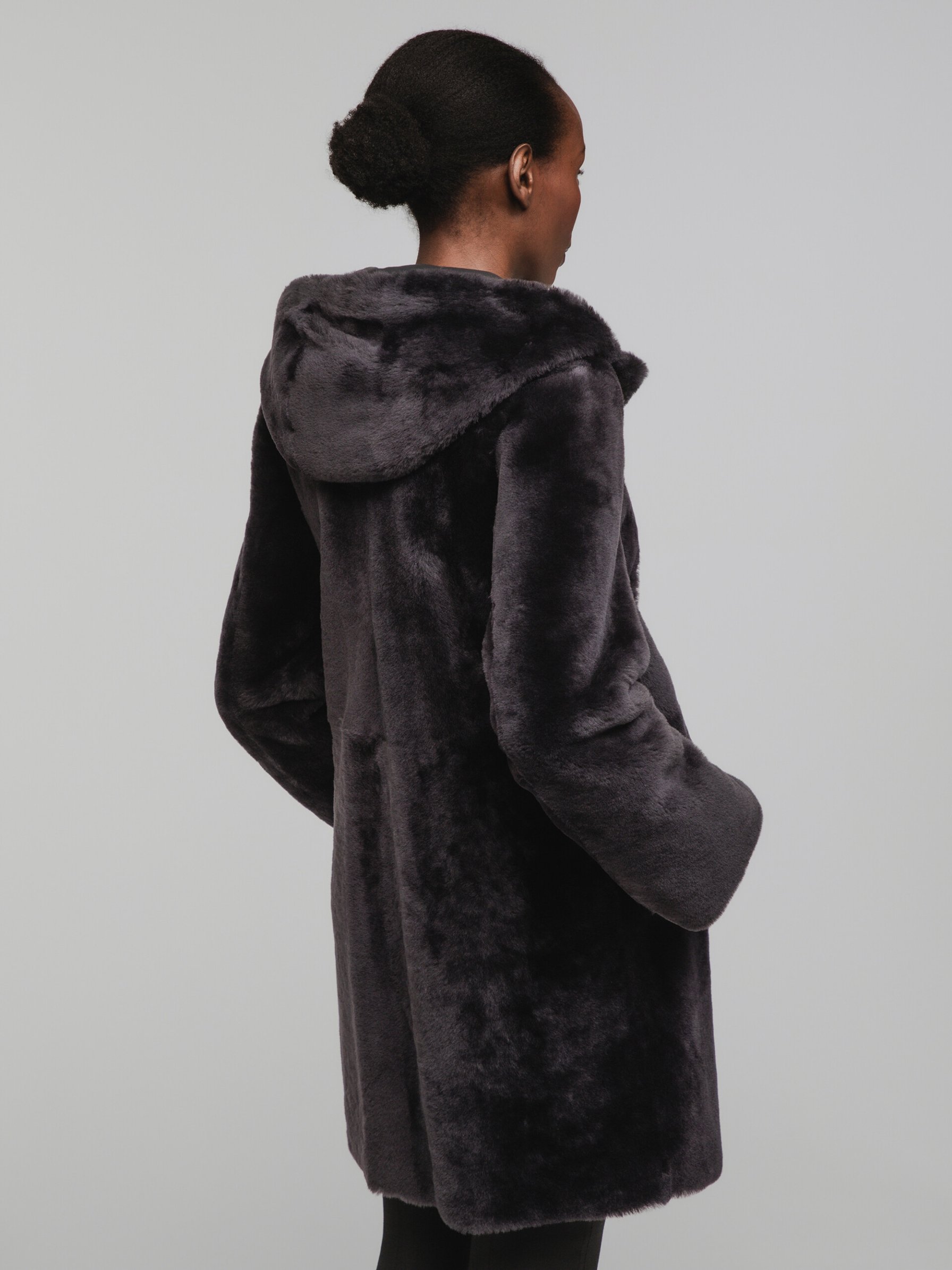 Detailansicht von Wendbarer Ledermantel von ARMA