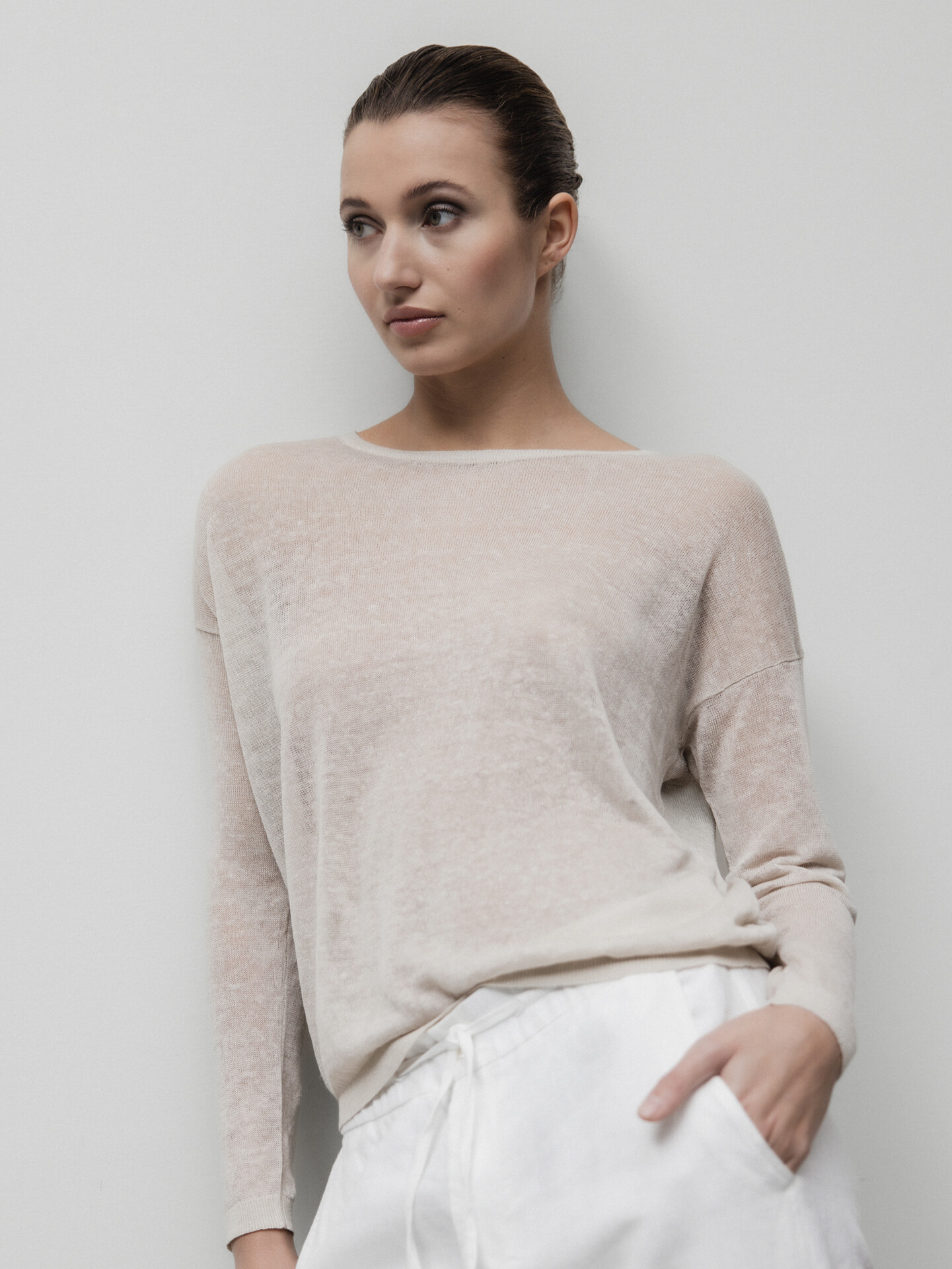 Detailansicht von Leichter Pullover aus Leinen von DANIELS