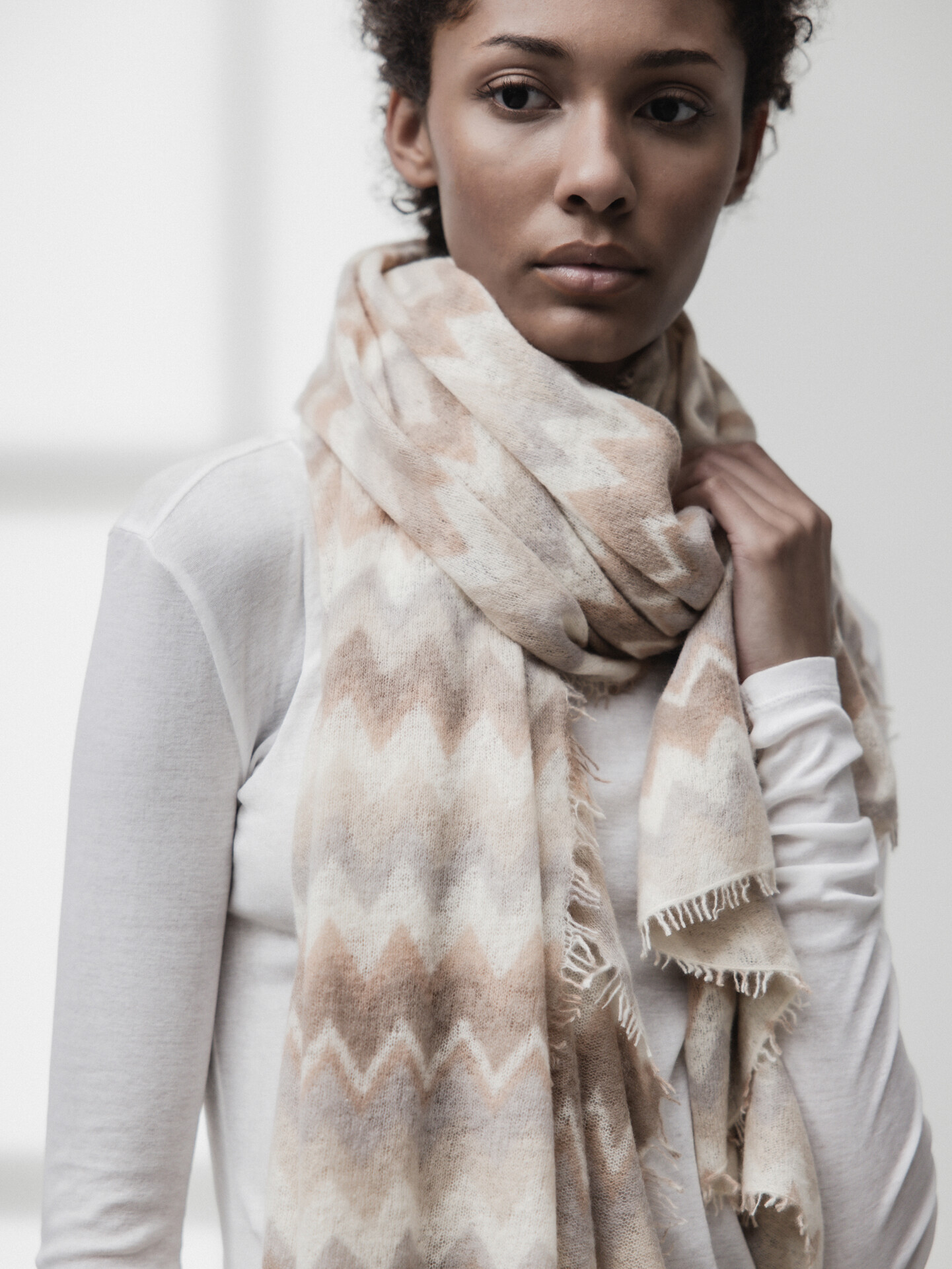 Detailansicht von Schal aus Cashmere von PUR SCHOEN