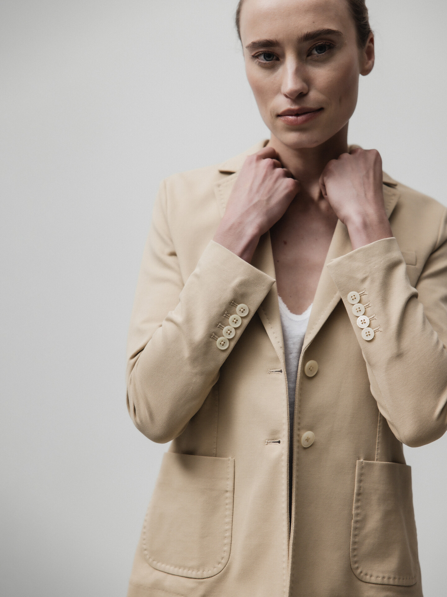 Detailansicht von Blazer aus Baumwolle von CIRCOLO