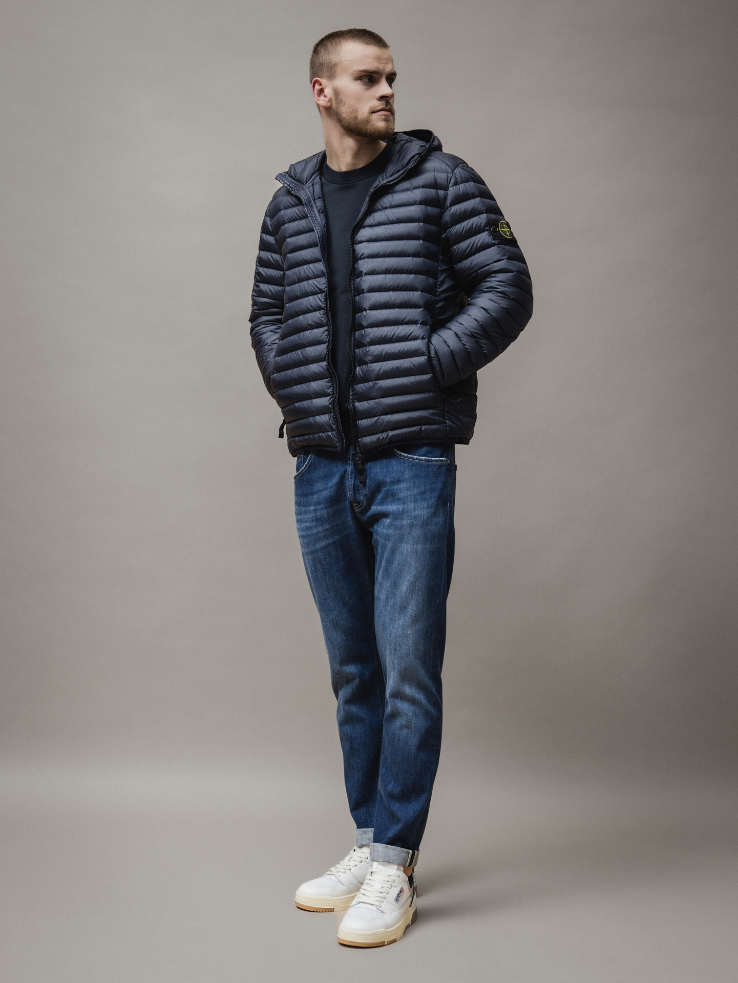 Detailansicht von Daunenjacke von STONE ISLAND