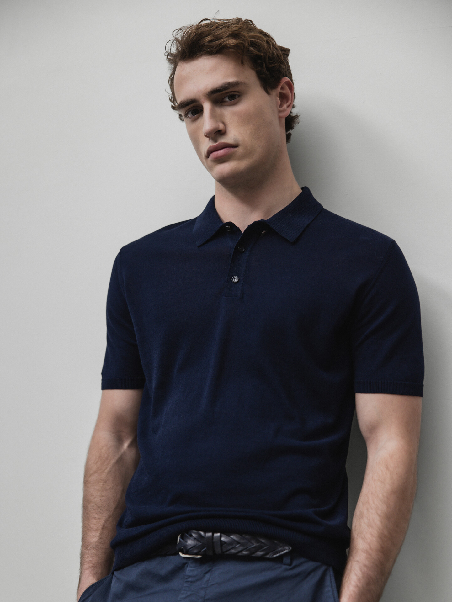 Detailansicht von Poloshirt aus Baumwolle von ROBERTO COLLINA