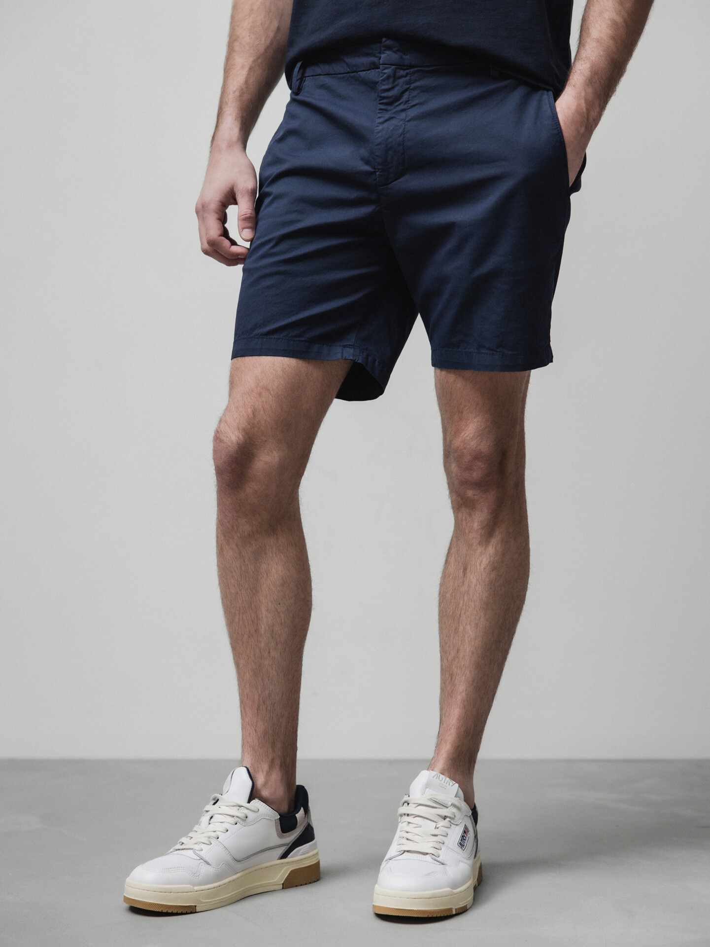 Detailansicht von Shorts aus Baumwolle von DONDUP