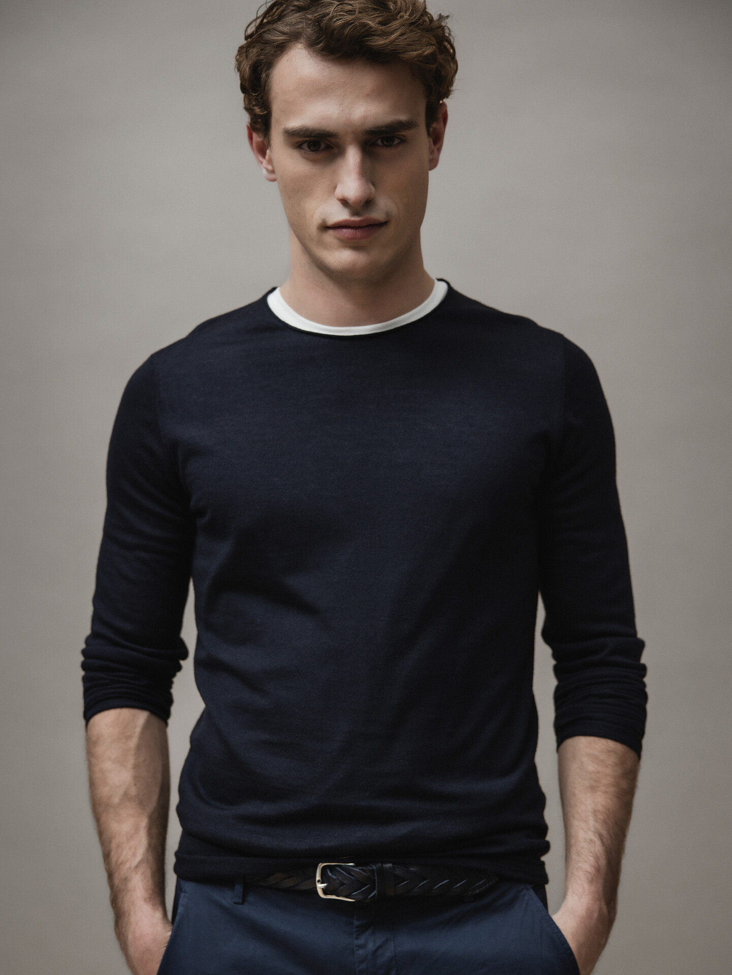 Detailansicht von Pullover aus Merinowolle von KIEFERMANN