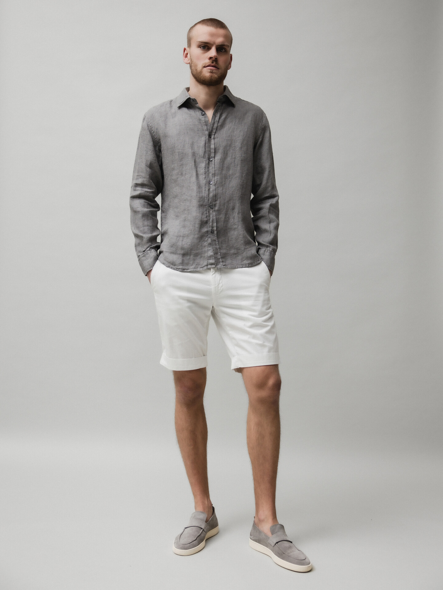 Detailansicht von Bermudas aus Baumwolle von MASON’S