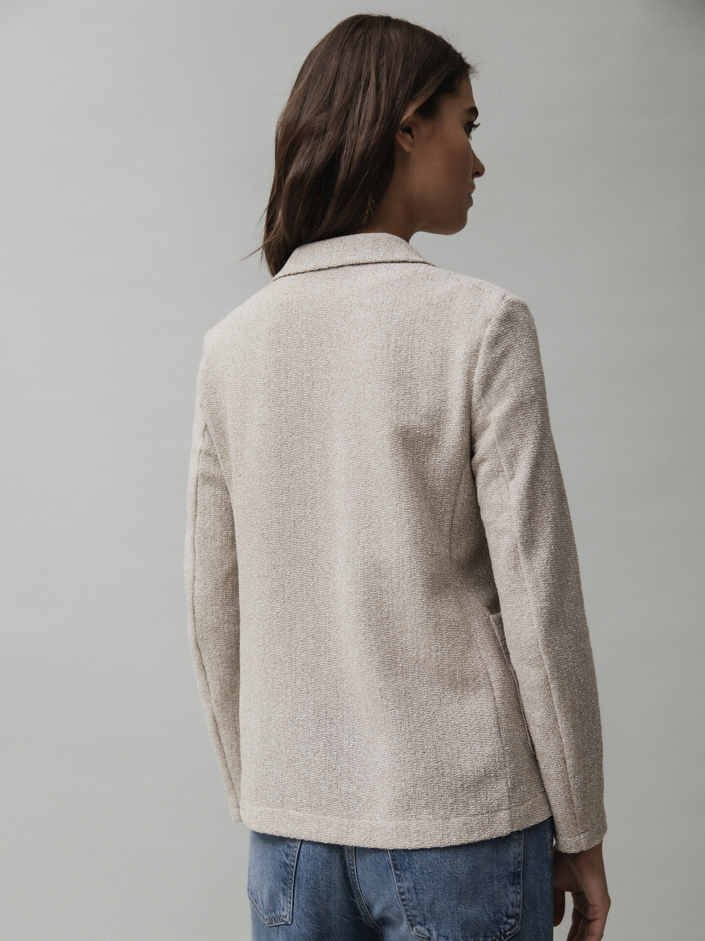 Detailansicht von Blazer aus Baumwolle von HARRIS WHARF LONDON