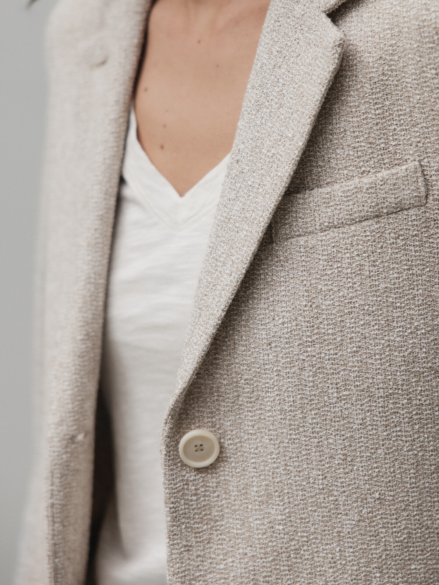 Detailansicht von Blazer aus Baumwolle von HARRIS WHARF LONDON