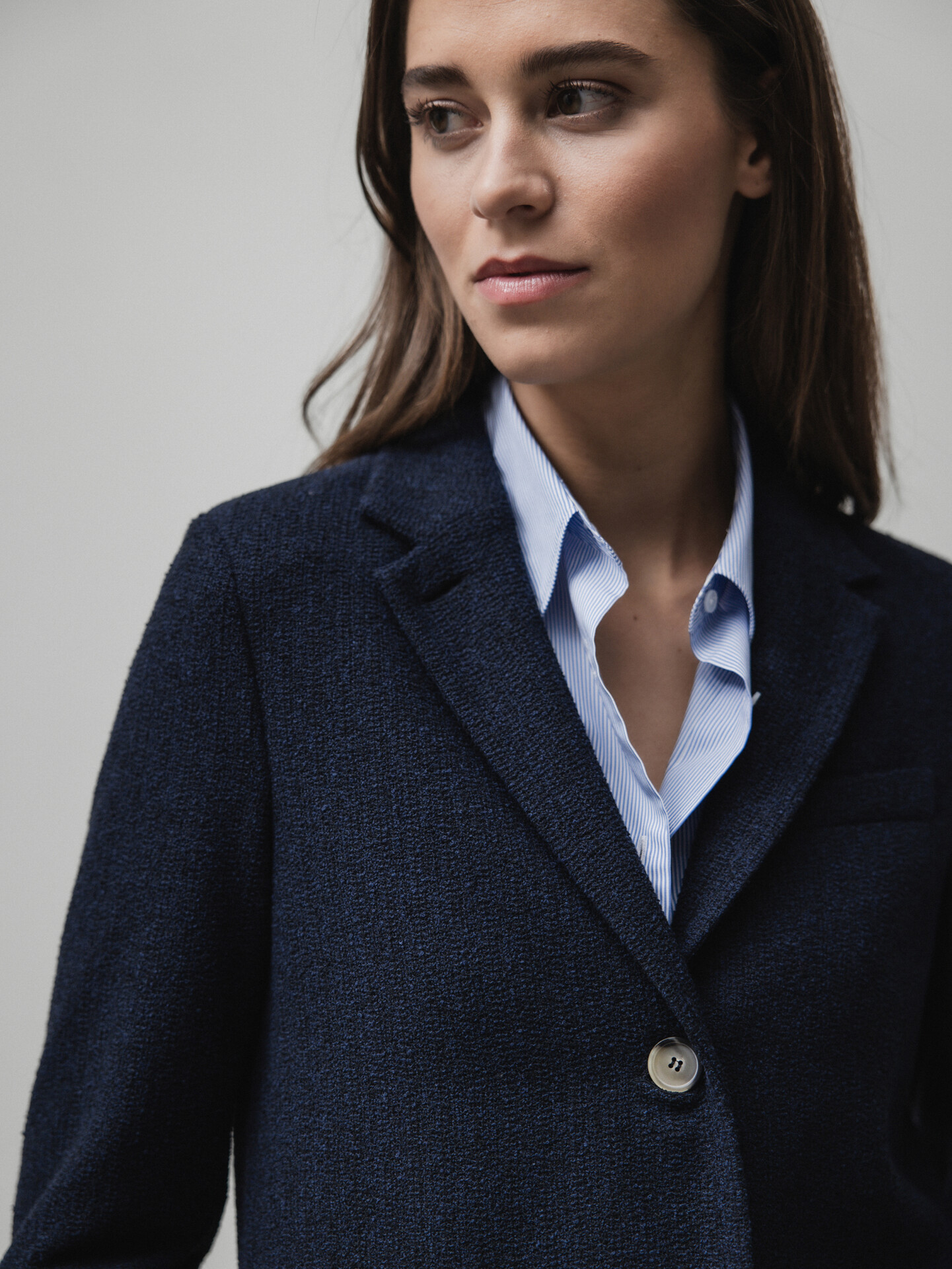 Detailansicht von Blazer aus Baumwolle von HARRIS WHARF LONDON