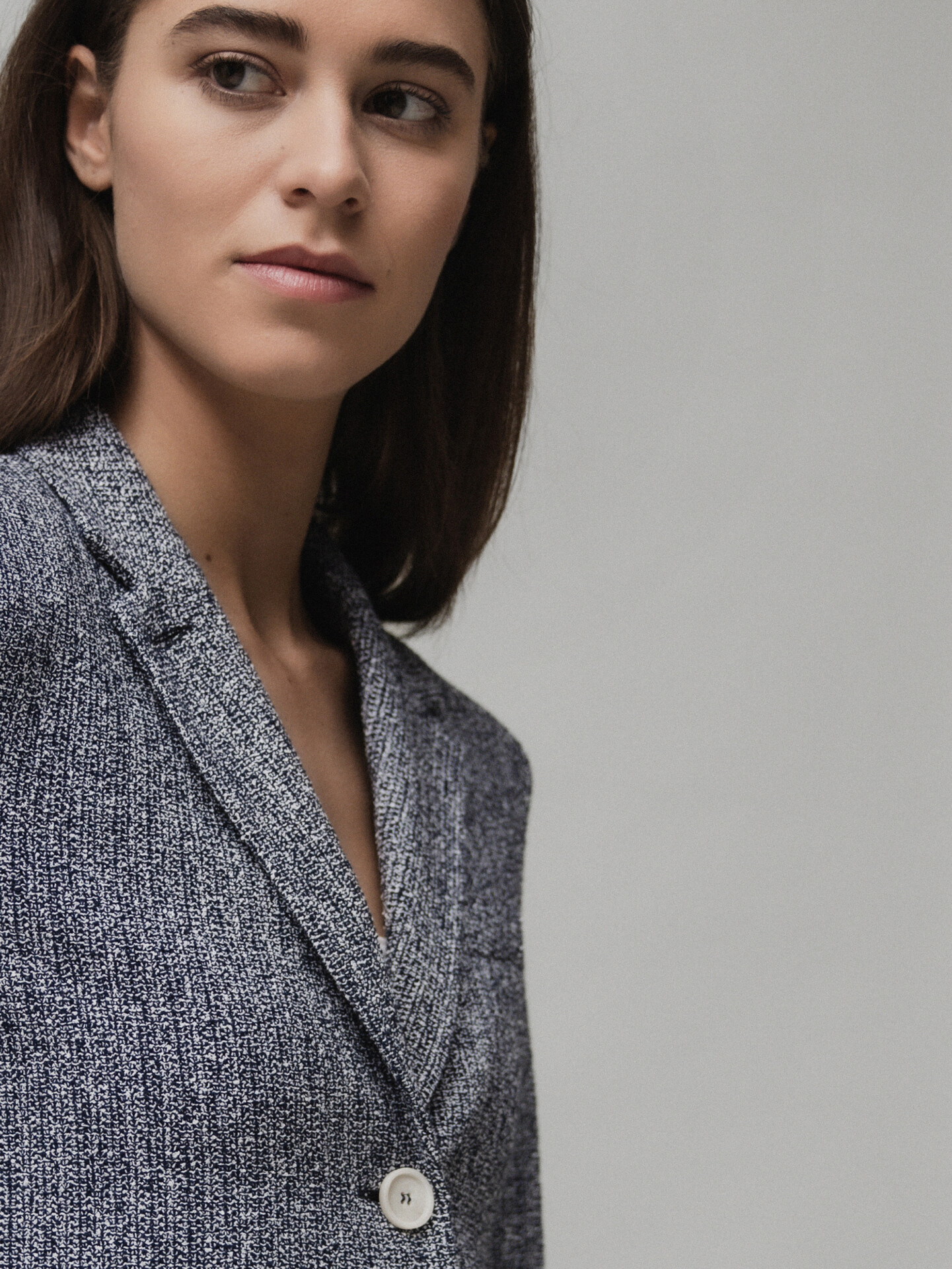 Detailansicht von Blazer aus Baumwolle von HARRIS WHARF LONDON