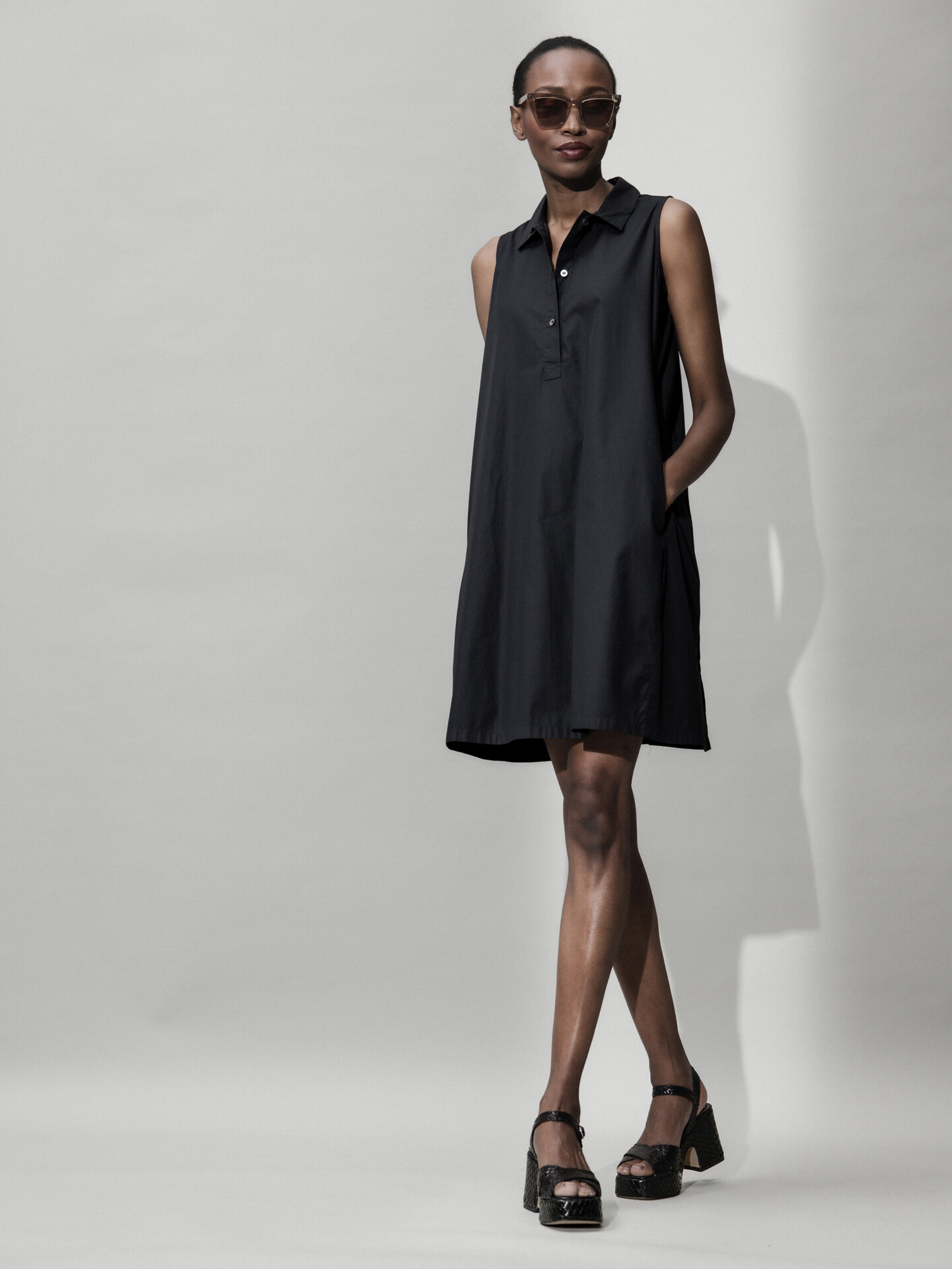 Detailansicht von Kurzes Blusenkleid aus Baumwolle von ROBERT FRIEDMAN