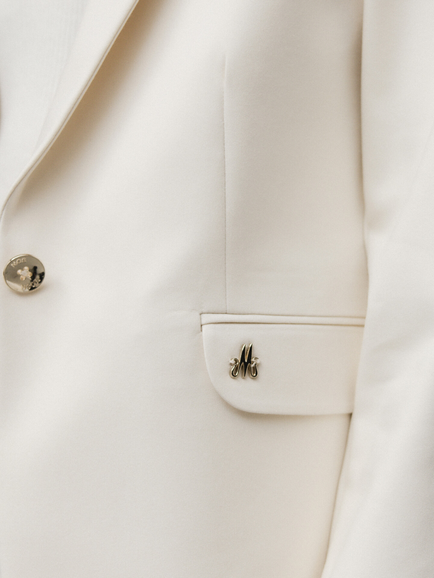 Detailansicht von Blazer aus Baumwolle von MOS MOSH