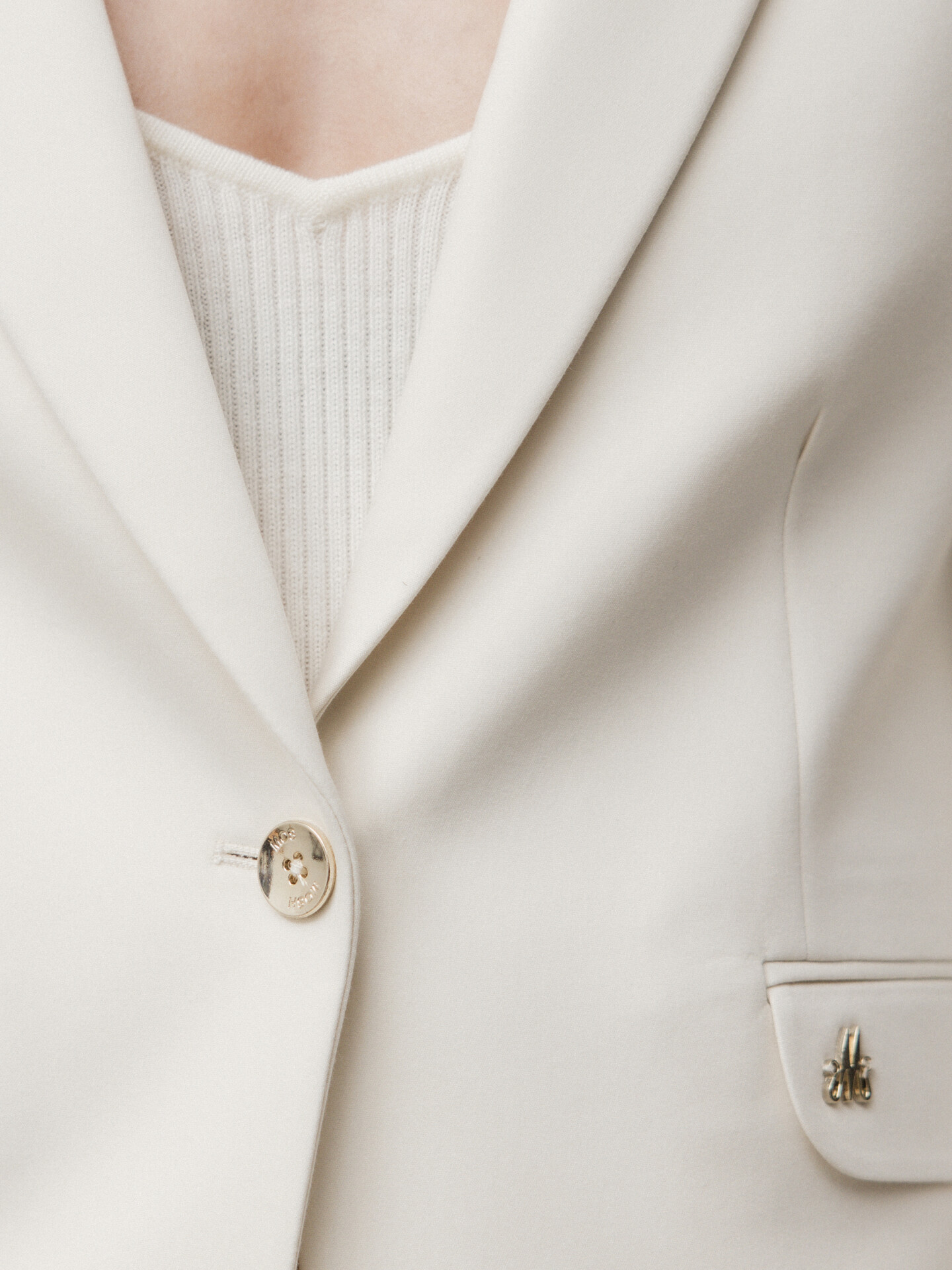 Detailansicht von Blazer aus Baumwolle von MOS MOSH