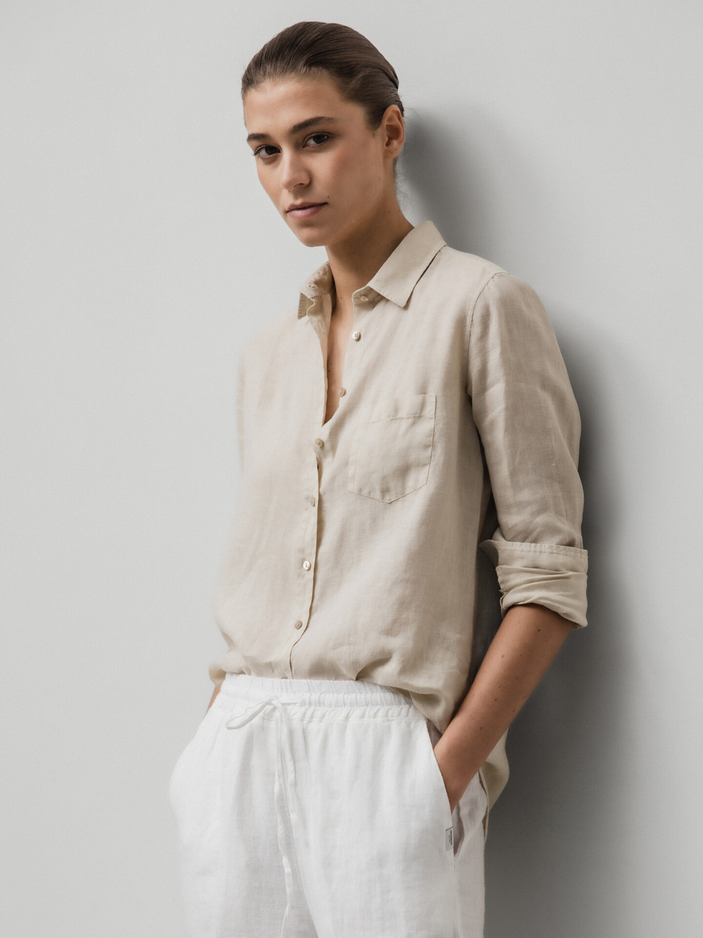 Detailansicht von Leinenbluse von ANTONELLI