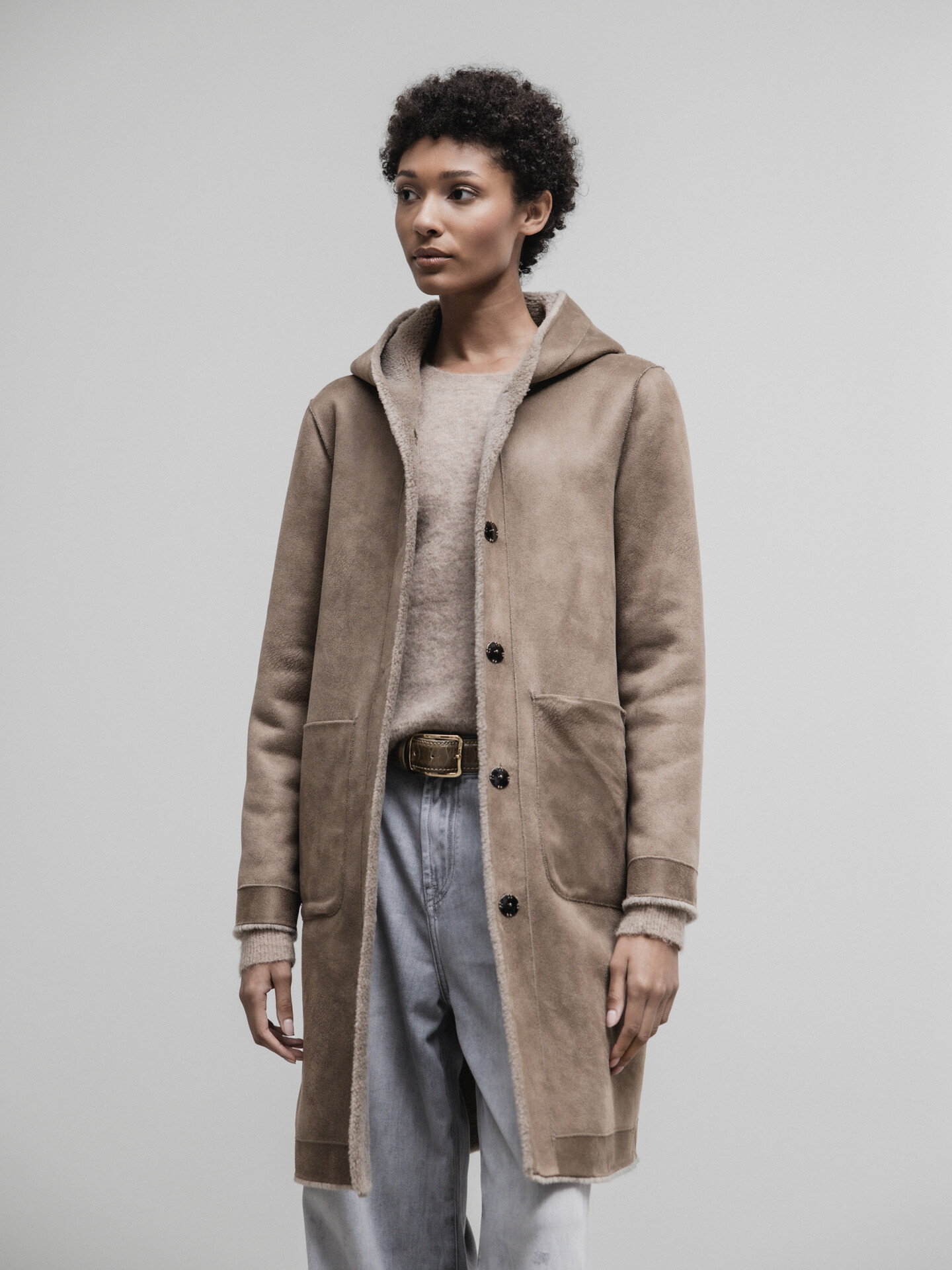 Detailansicht von Wendbarer Teddy-Mantel von OAKWOOD