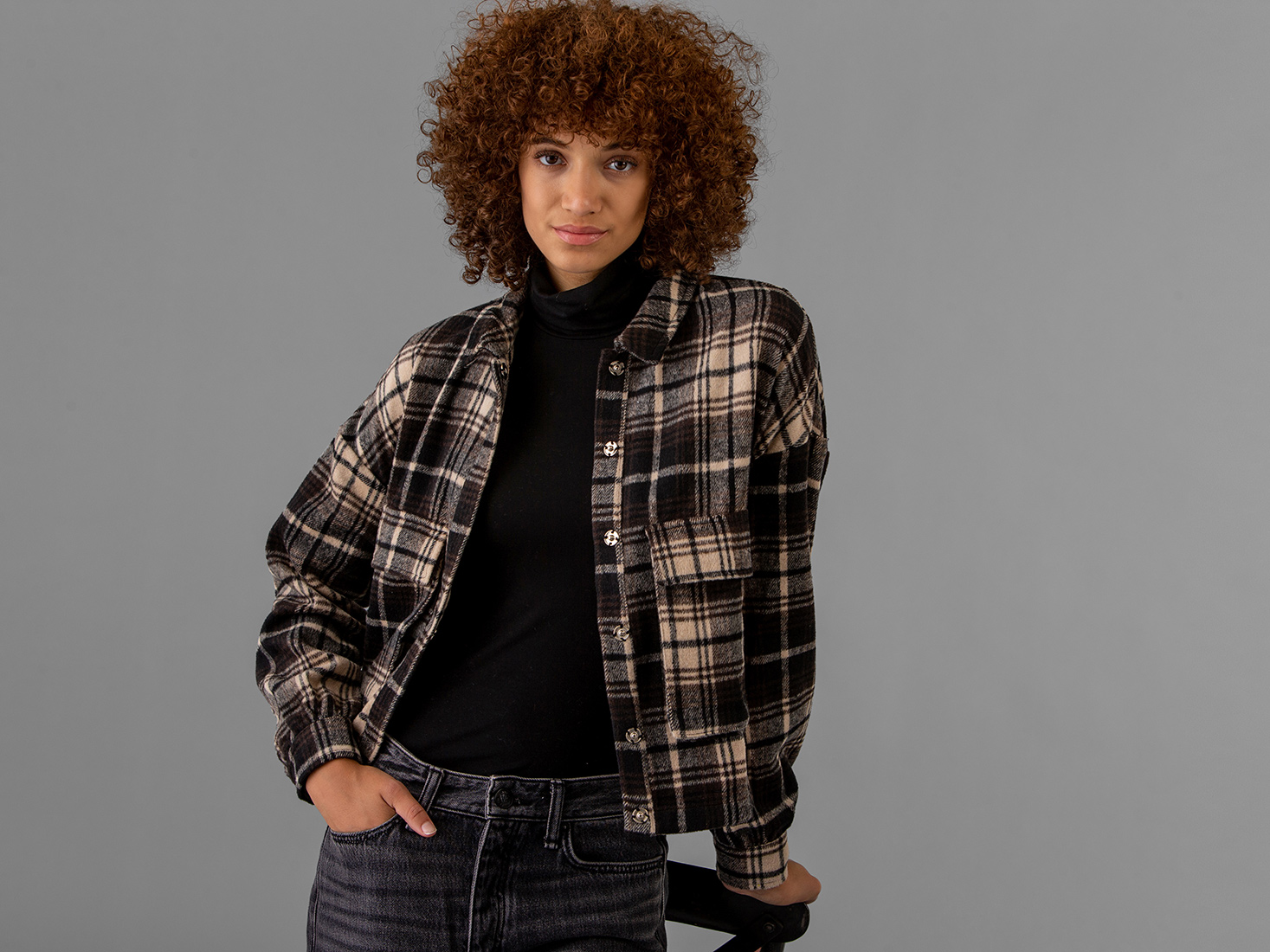 Detailansicht von Oversize Karohemd von JC SOPHIE