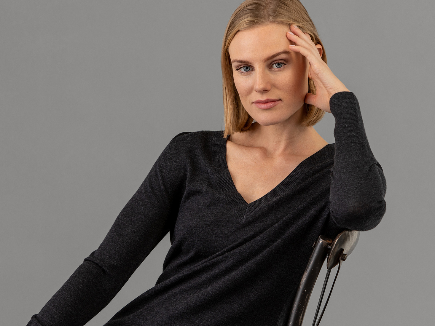 Detailansicht von Leichter Pullover aus Merinowolle von ALLUDE