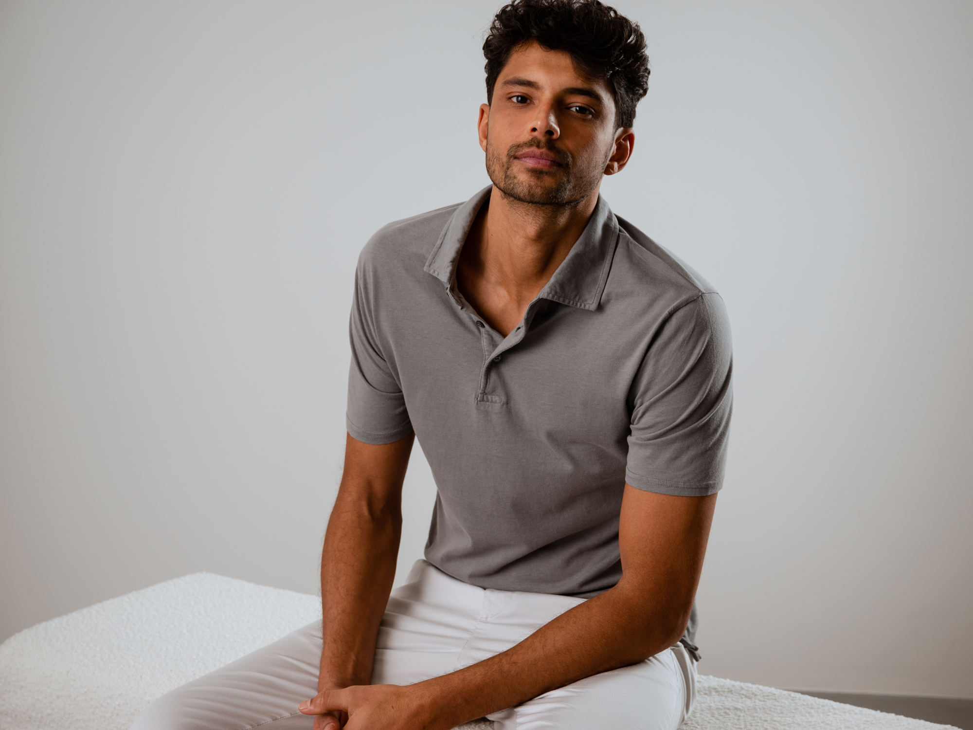 Detailansicht von Kurzarm-Poloshirt aus Baumwolle von 04651